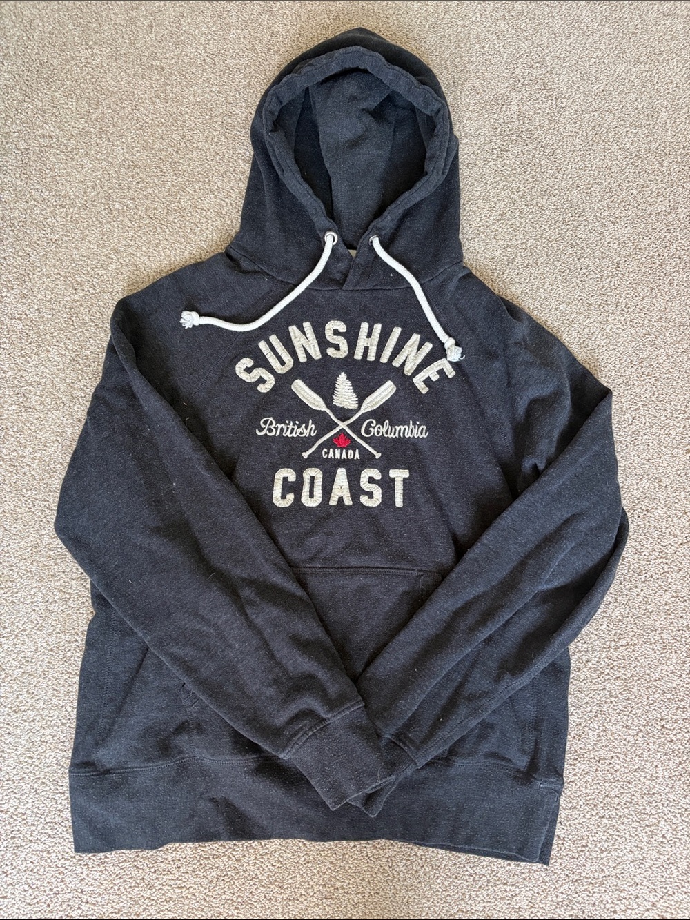 Sunshine Coast British Columbia Hooded Sweatshirt - Black